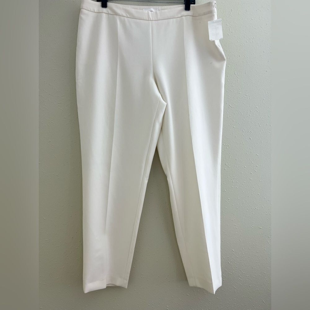 New Boss Cream Ankle-Length Straight Leg Women's Pants Size 14
